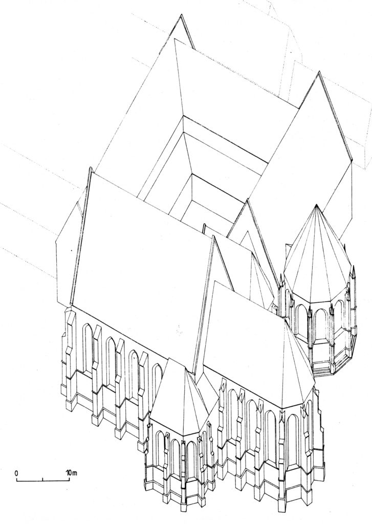 A kolostor rekonstrukciója a 16 század 2.évtizedlben (Szekér György rajza)
