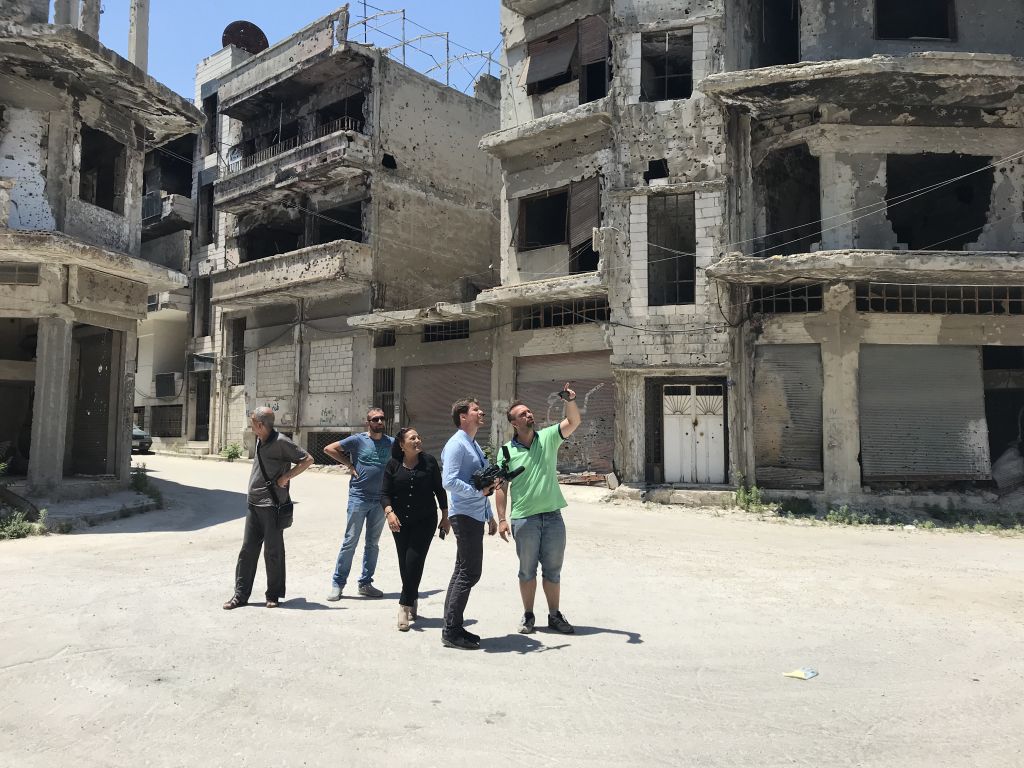 homsz szíria kereszténynegyed romok