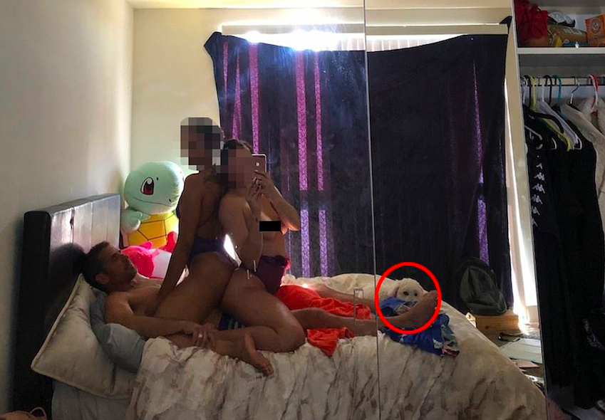 Hunter Biden prostituáltakkal és egy kiskutyával az általa készített házi szexvideón.